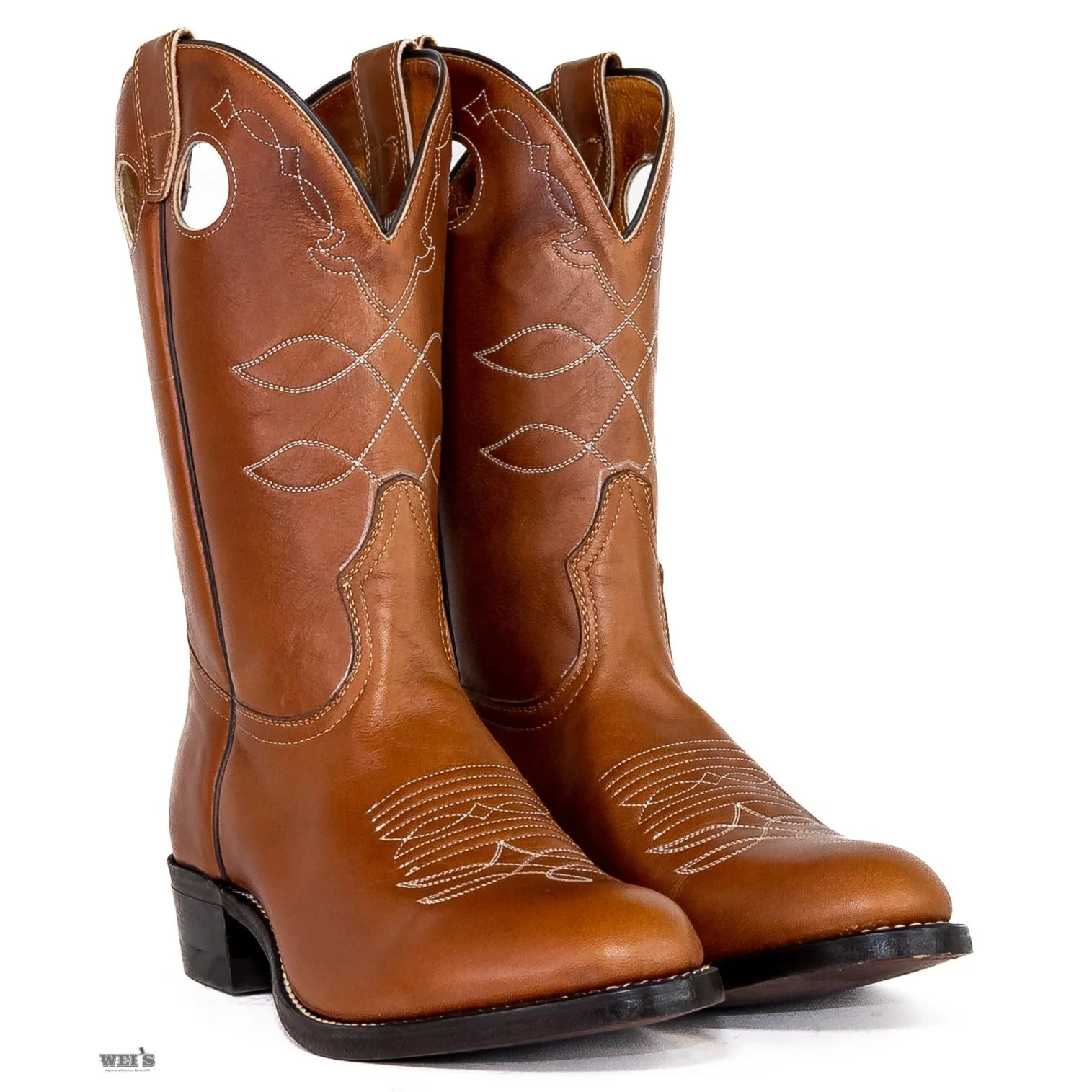 Boulet Men's Cowboy Boots 12" Roper Heel & Toe - Clearance - Image 6