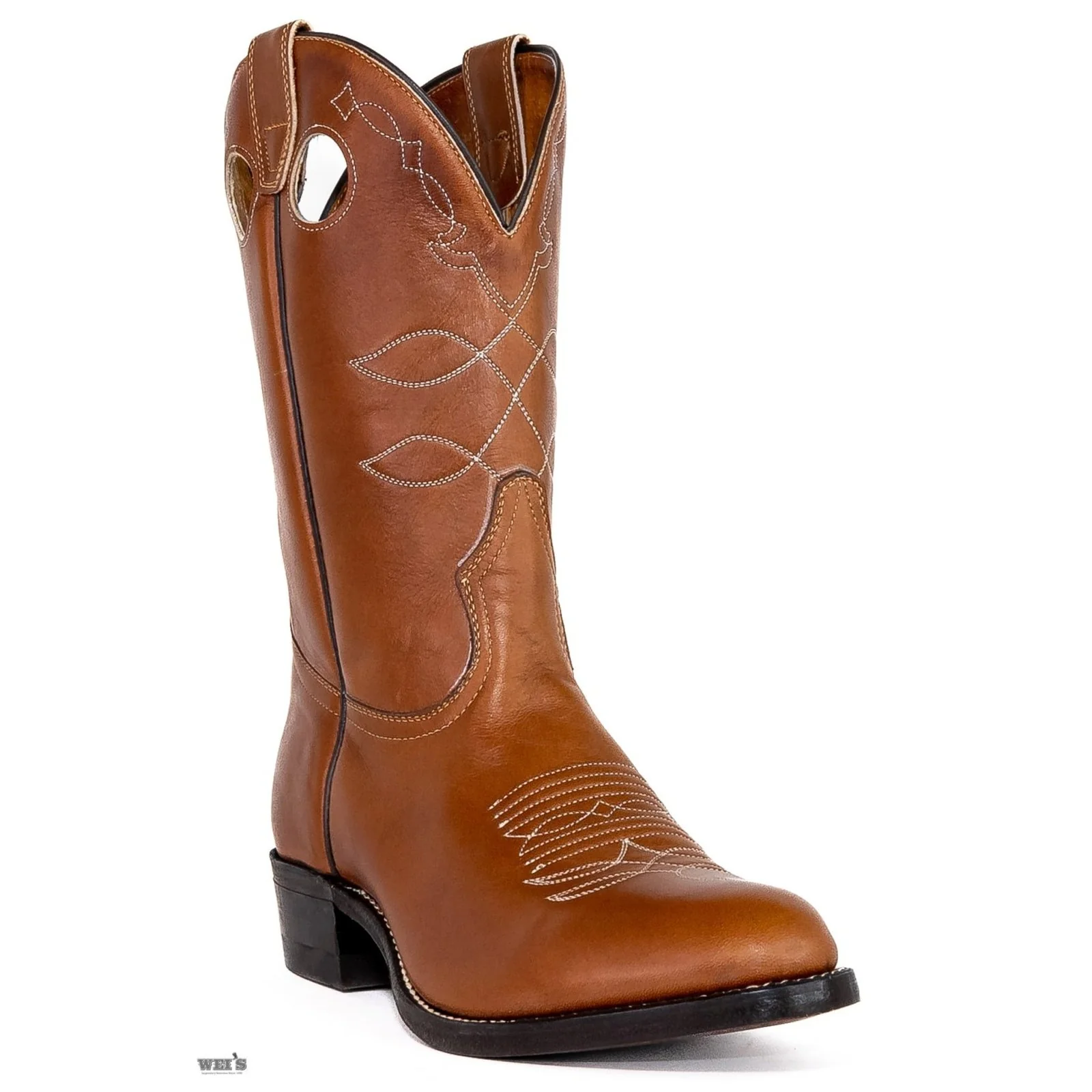 Boulet Men's Cowboy Boots 12" Roper Heel & Toe - Clearance - Image 8