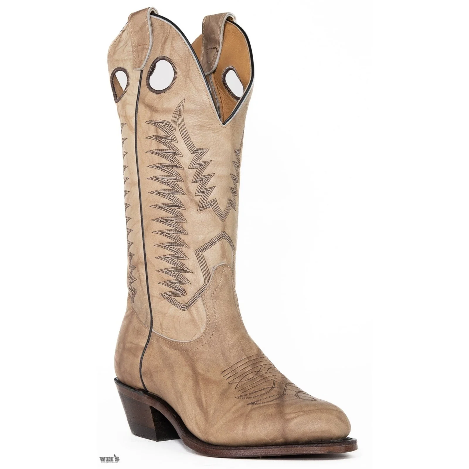 Boulet Men's Cowboy Boots 14" Cowhide Cowboy Heel R Toe 11