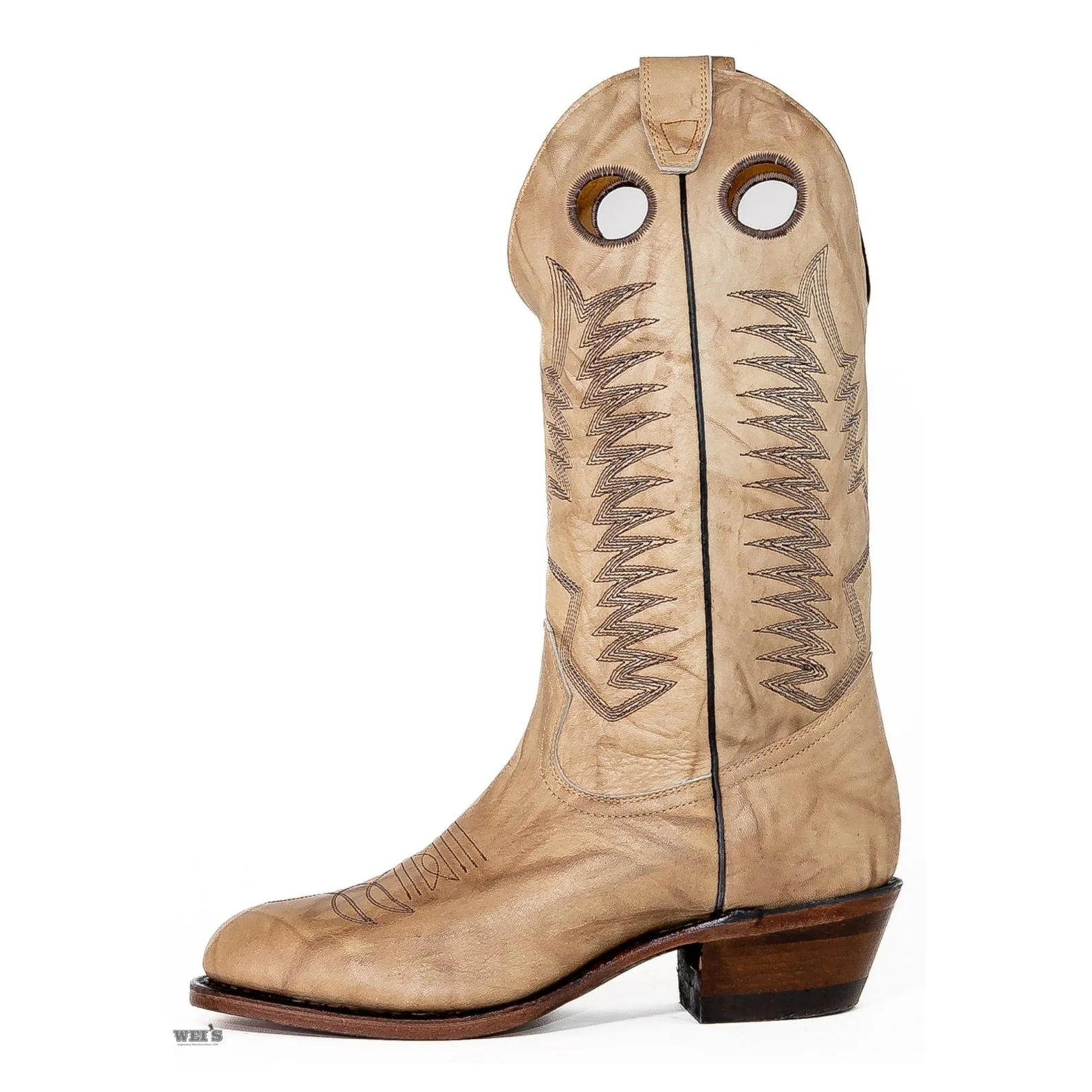 Boulet Men's Cowboy Boots 14" Cowhide Cowboy Heel R Toe 11 - Image 5