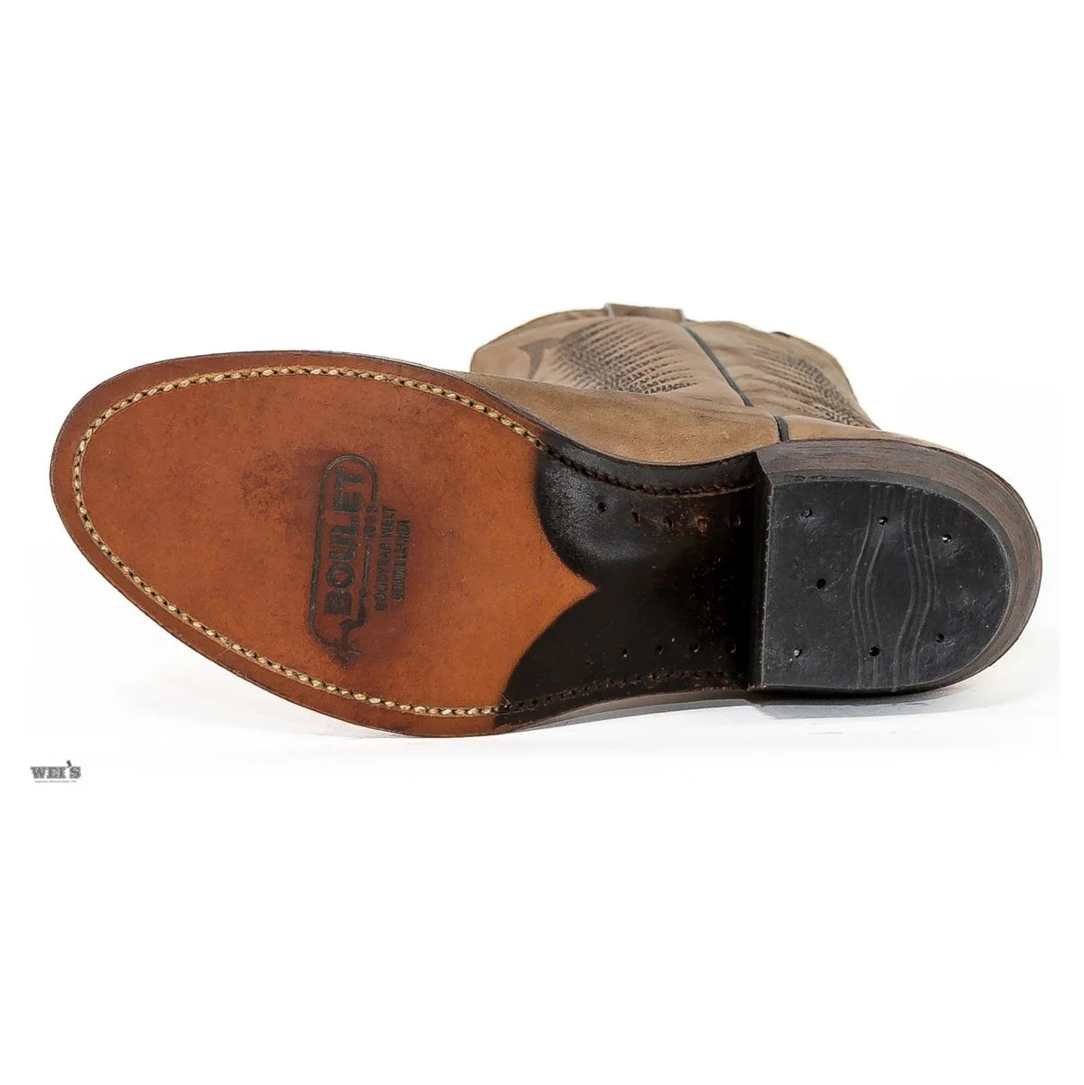 Boulet Men's Cowboy Boots 14" Cowhide Cowboy Heel R Toe 11 - Image 6