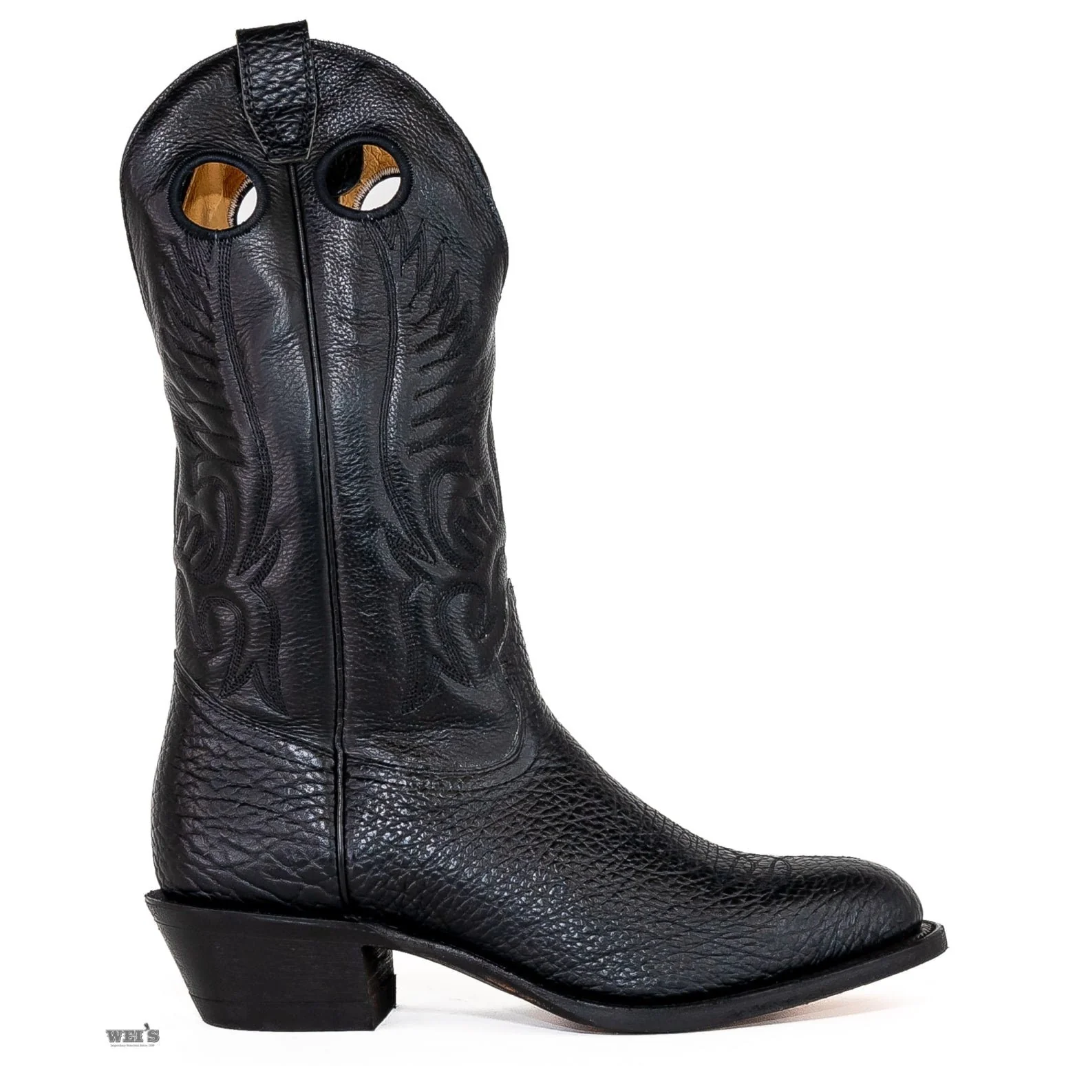 Boulet Men's Cowboy Boots 15" Bullhide / Cowhide Cowboy Heel U Toe - Image 2