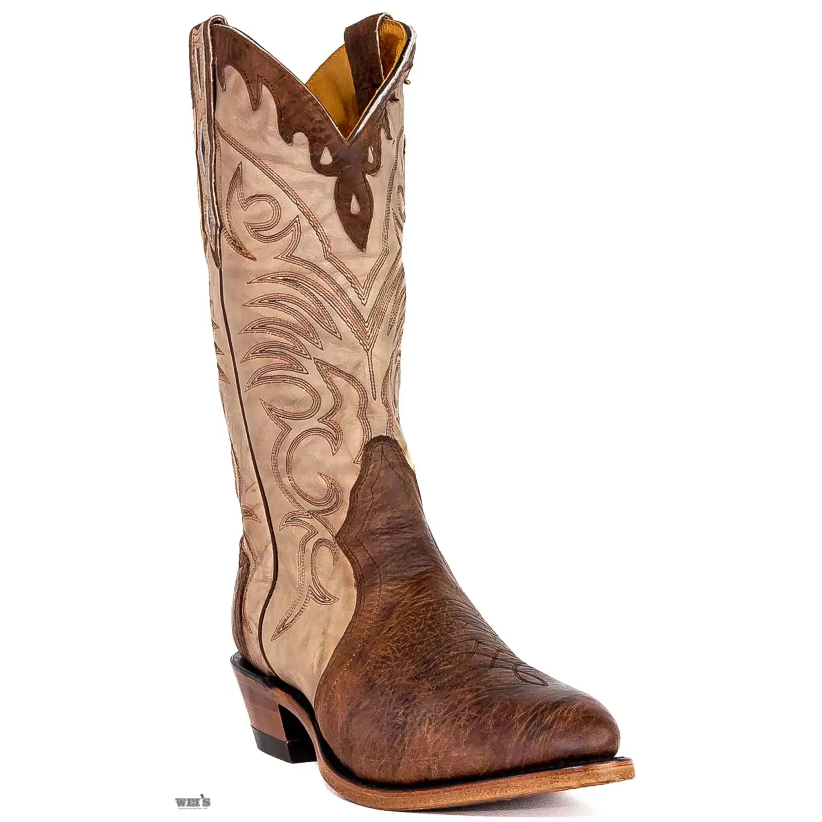 Boulet Men's Cowboy Boots 15" Oiled Bullhide with Cutaways Cowboy Heel R Toe - Image 3