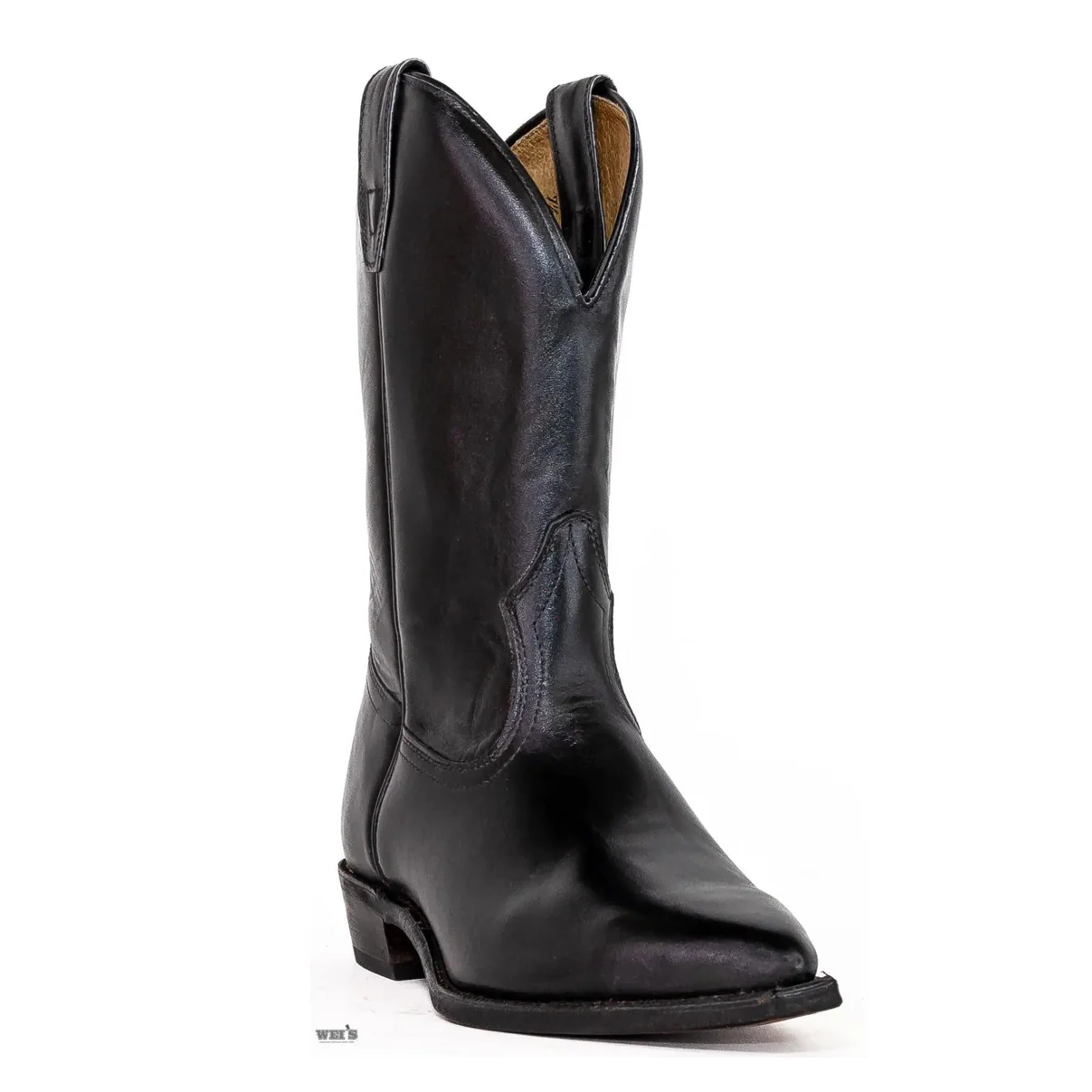 Boulet Men's Cowboy Boots 12" Cowhide Semi Riding Heel Snip J Toe - Clearance