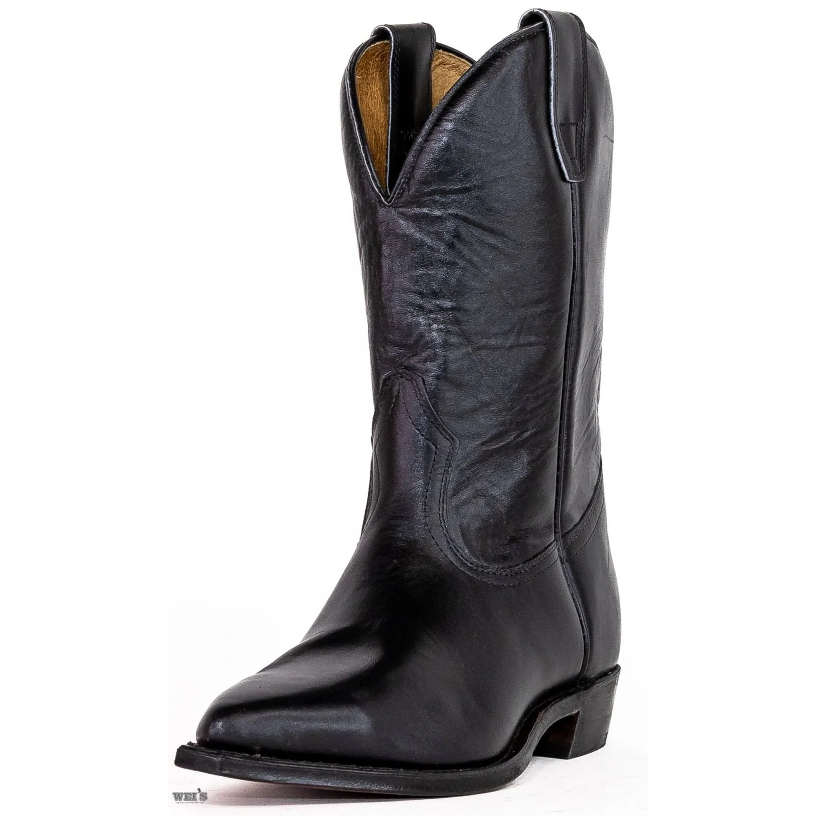 Boulet Men's Cowboy Boots 12" Cowhide Semi Riding Heel Snip J Toe - Clearance - Image 2