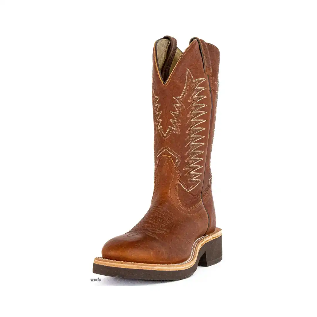 Boulet Women's Cowgirl Boots 11" Bison Roper Heel Wide U Toe Crepe Sole - Clearance