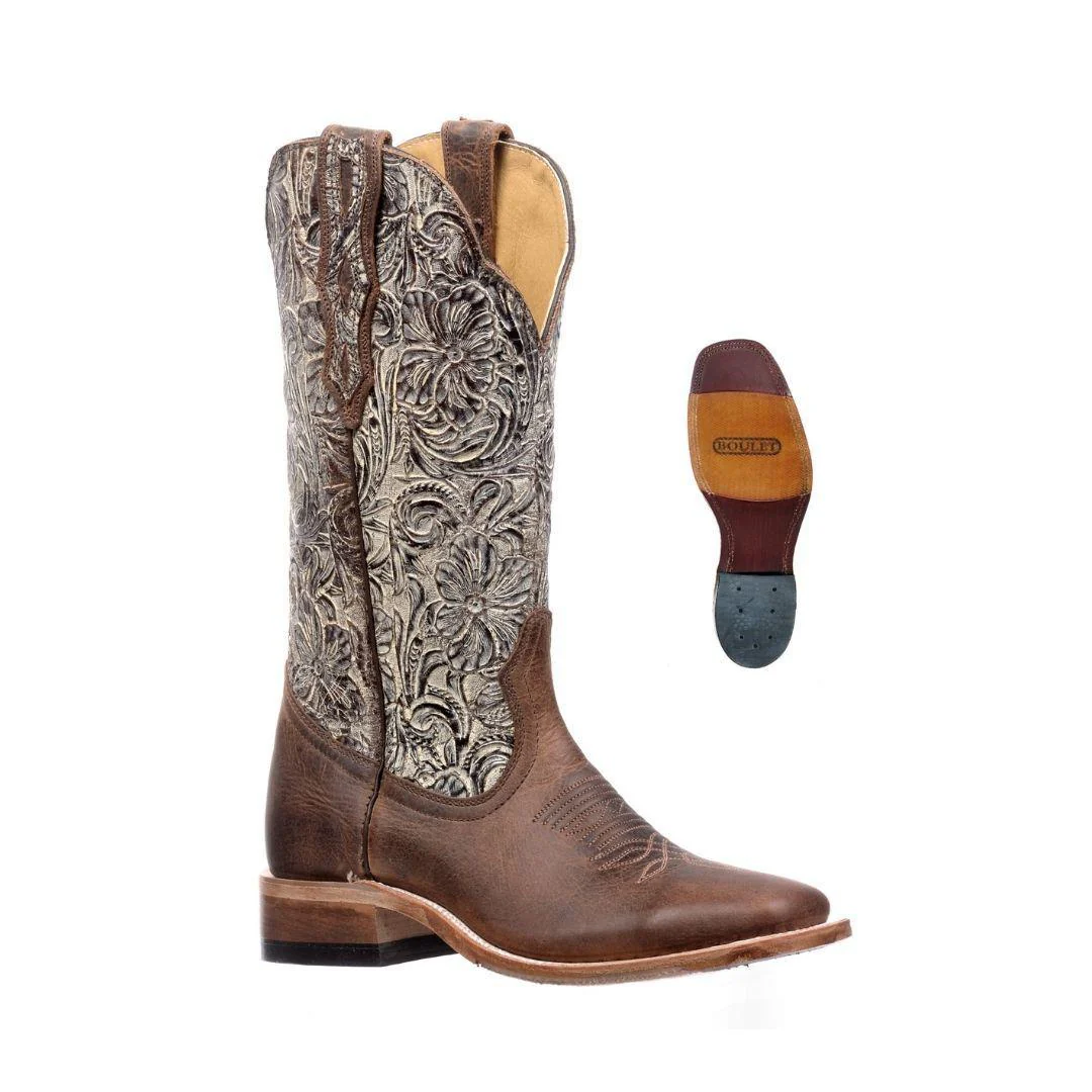 Boulet Women's "Navajo Honey" 12" Leather Cowgirl Boots - Image 2