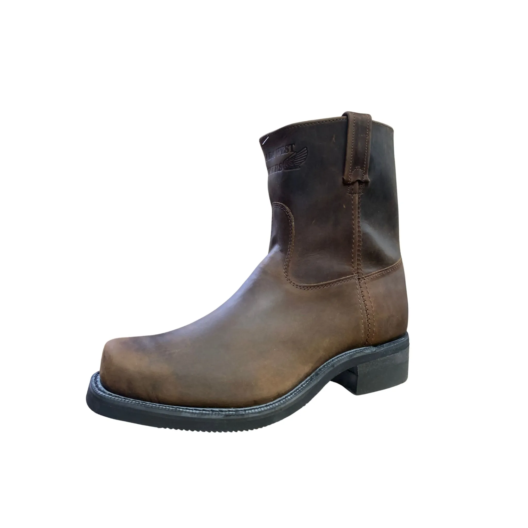 Canada West Men's Biker Engineer Boot Crazy Horse
