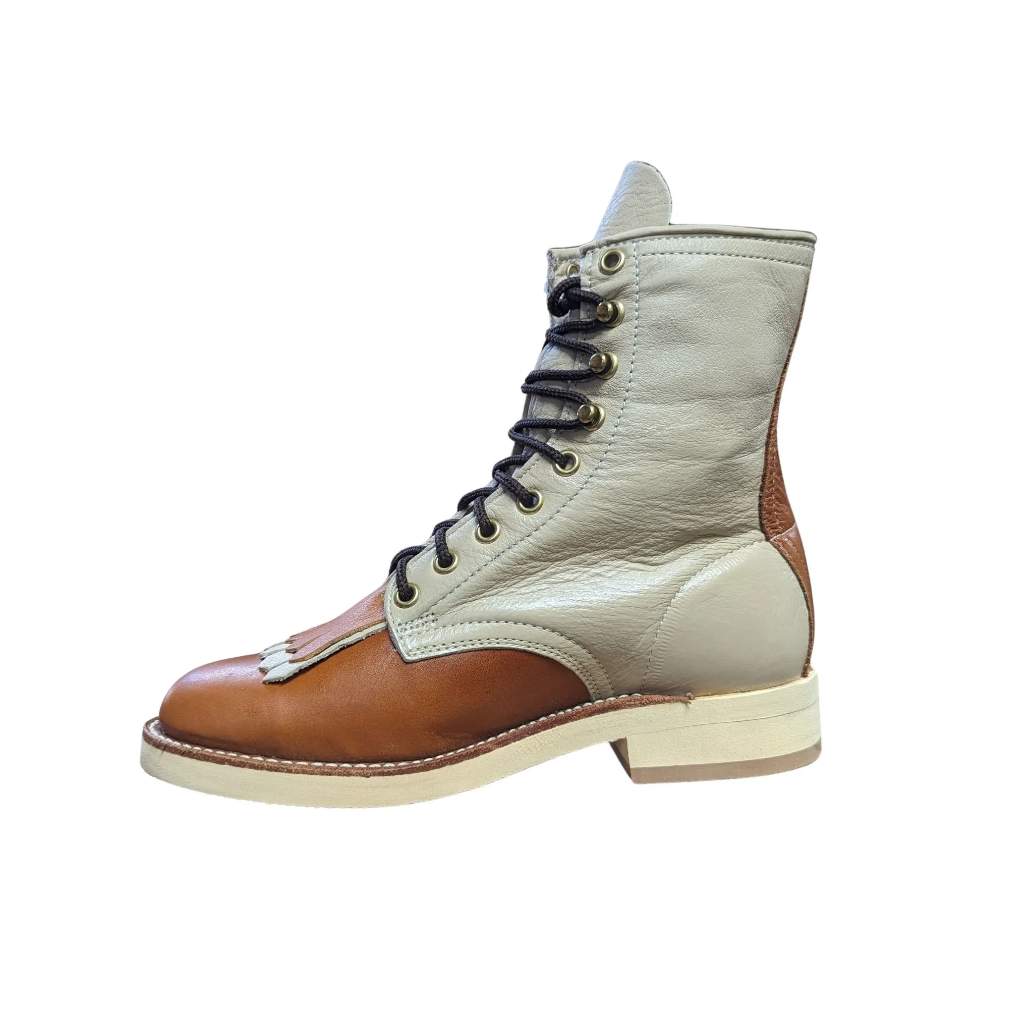 Canada West Women's Spongy Lace-Up Two tone Western Boot - Image 2