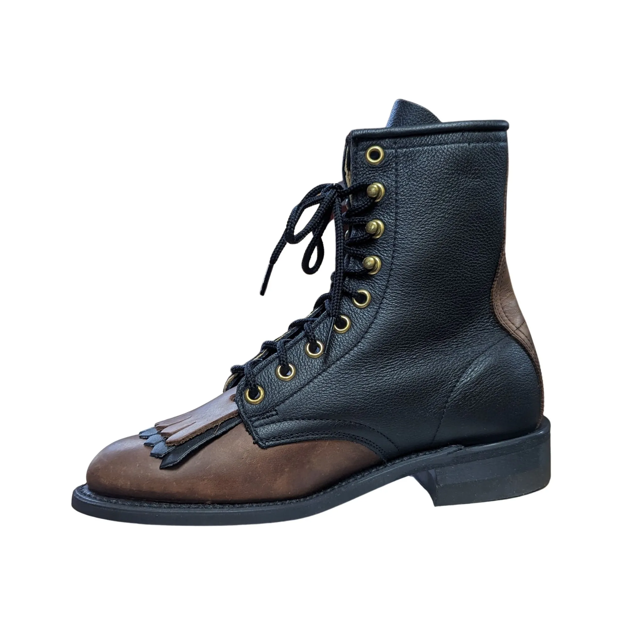 Canada West Women's Lace-Up Two tone Western Boot - Image 2