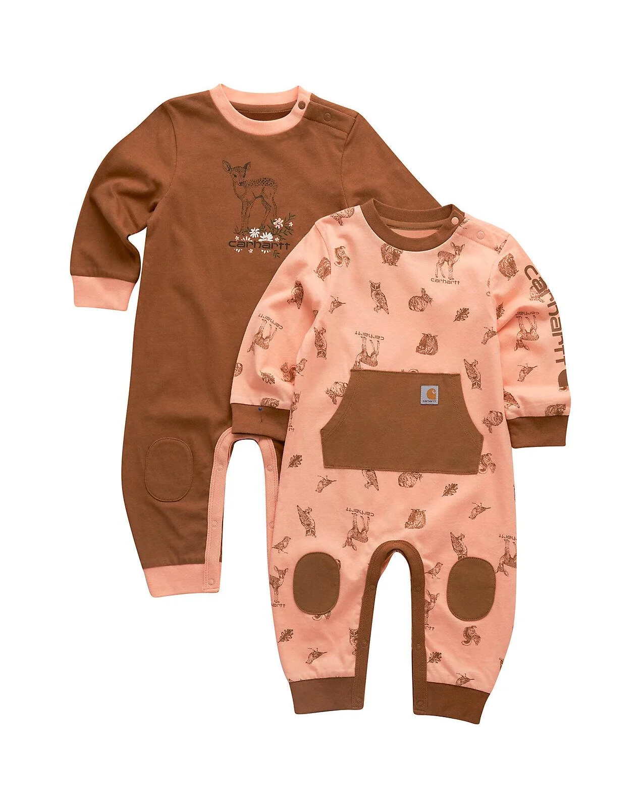 Carhartt Girls' 2-Piece Long Sleeve Coverall Set (Baby)