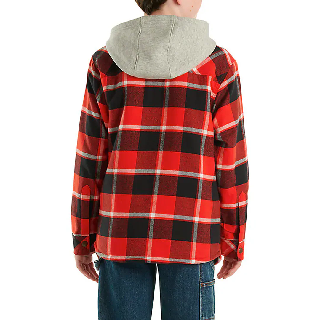 Carhartt Boy's Flanner Snap-Front Hooded Shirt Jacket - Image 3