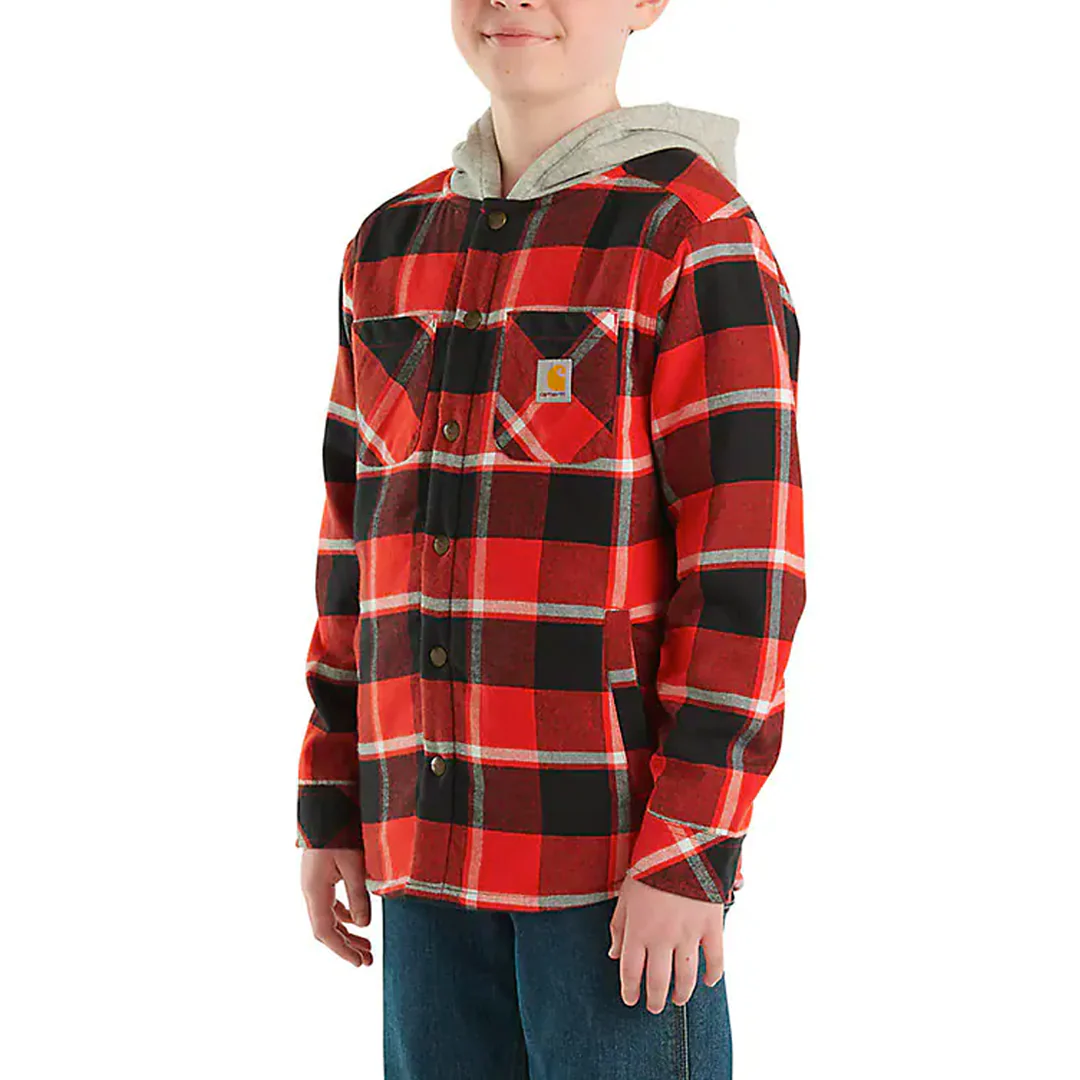 Carhartt Boy's Flanner Snap-Front Hooded Shirt Jacket - Image 8