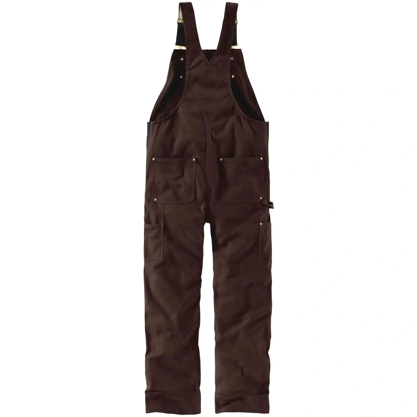 Carhartt Work Men's Bib Overalls Unlined Duck Dark Brown - Image 3