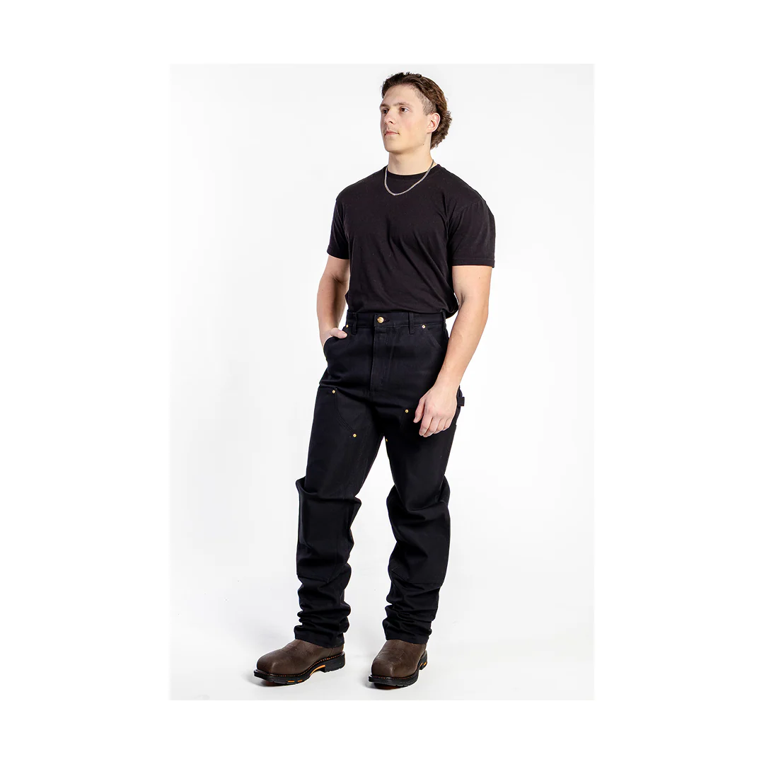 Carhartt Work Men's Pants Duck Double-Front B01 Black - Image 4