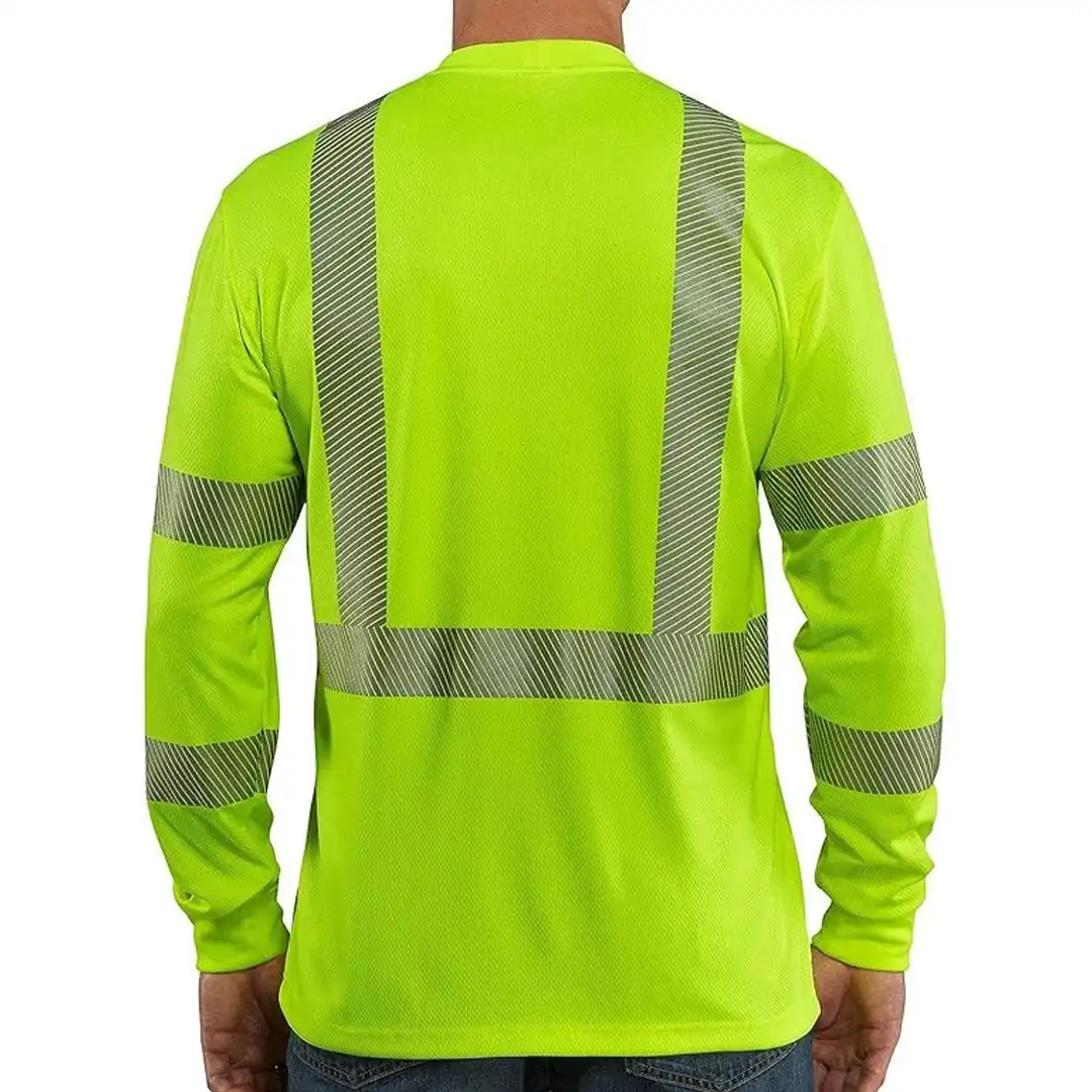 Carhartt Men's Shirt Work Flame Resistant CAT-2 High Vis Long Sleeve T-Shirt - Image 2