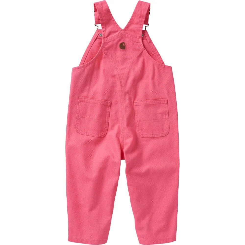 Carhartt Girl's Loose Fit Canvas Bib Overall Pink - Image 2