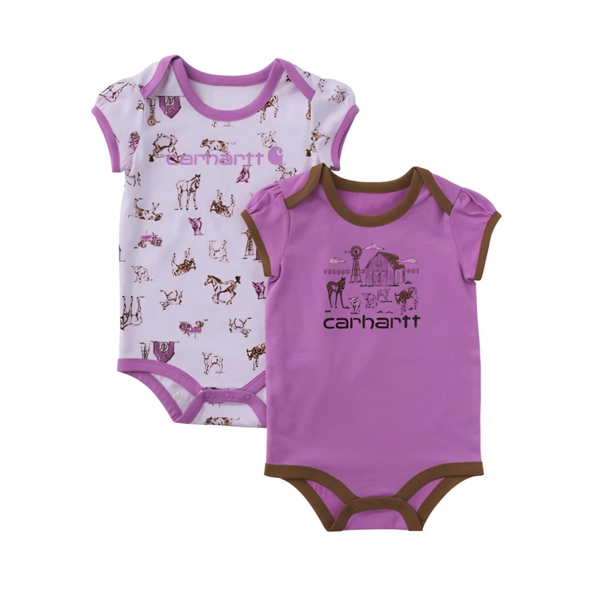 Carhartt - Infant Girl's 2 Piece Set Short sleeves Farm Print Bodysuits
