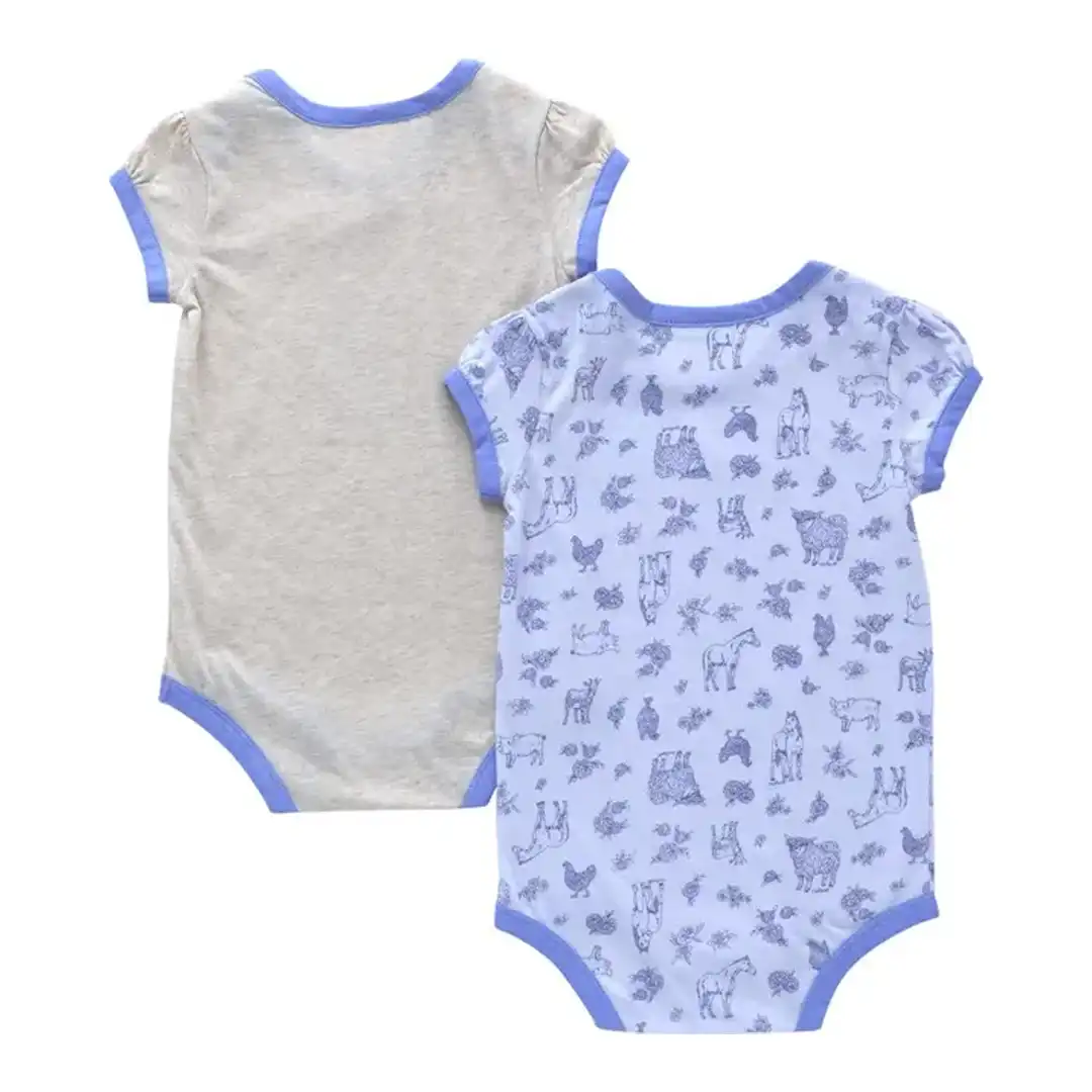 Carhartt Infant Short Sleeve Farm Print Onesie 2 Piece Set - Image 2