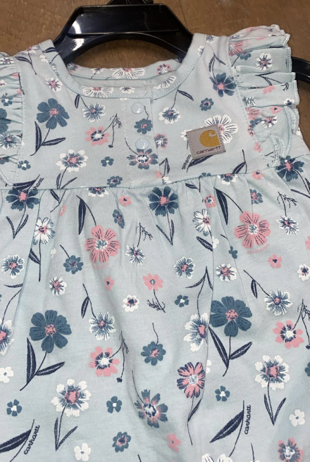 Carhartt Infant Sleeveless Floral Print Romper - Image 2