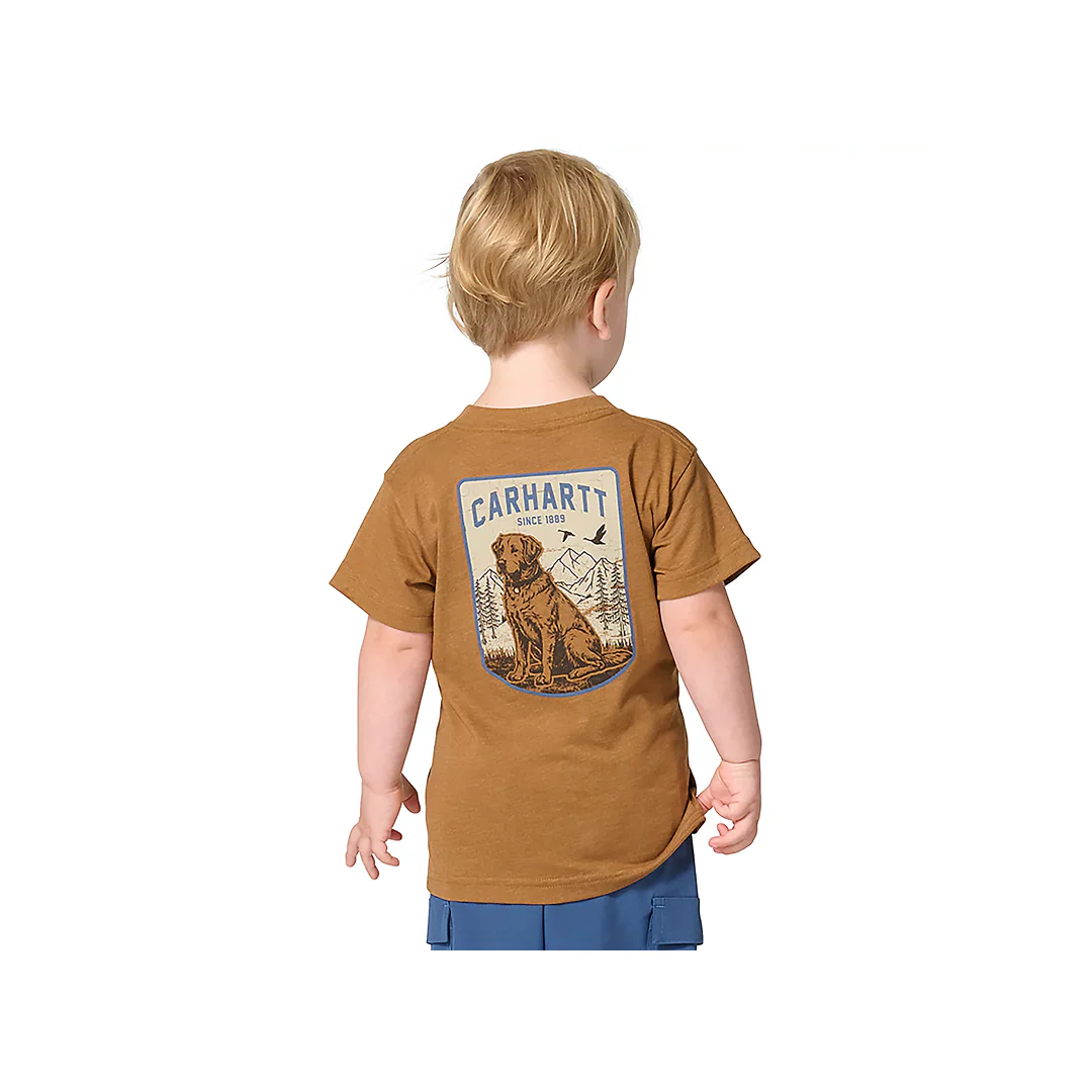 Carhartt Kid's Brown T-Shirt w/ Dog Graphic
