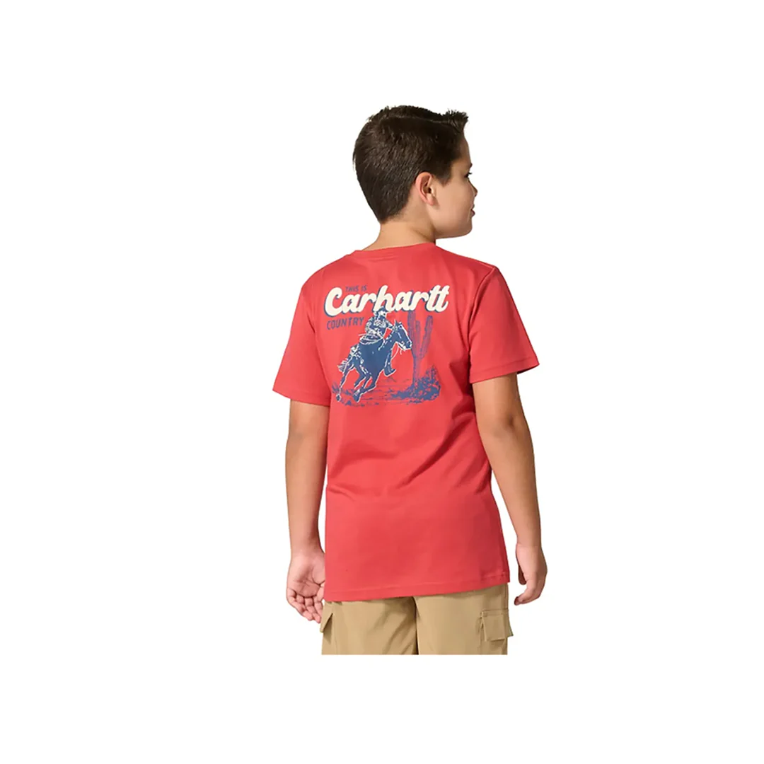 Carhartt Kid's Country T-Shirt in Red