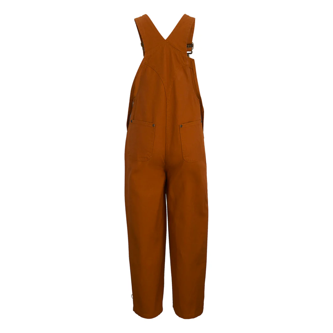 Carhartt Kids' Unisex Loose Fit Canvas Bib Overalls Brown - Image 2