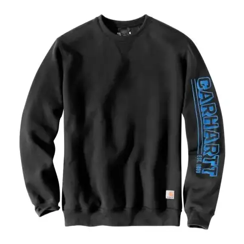 Carhartt Men’s Sweatshirt Loose Fit Midweight Sleeve Logo