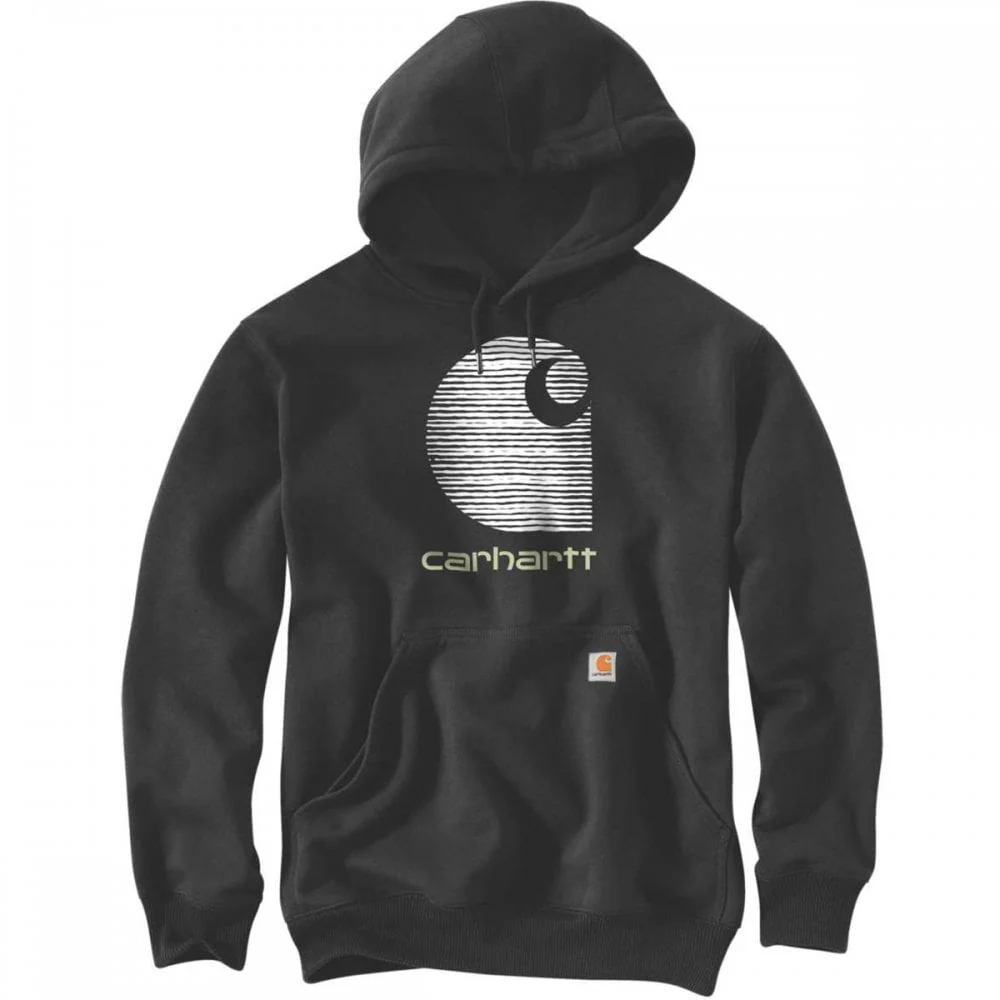 Carhartt Men’s Rain Defender Loose Fit Midweight "C" Logo Graphic Sweatshirt - Image 6