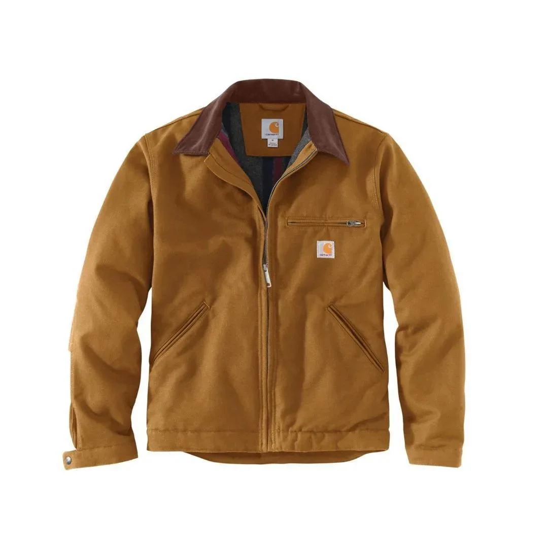 Carhartt Men’s Relaxed Fit Duck Blanket- Lined Detroit Jacket - Image 21