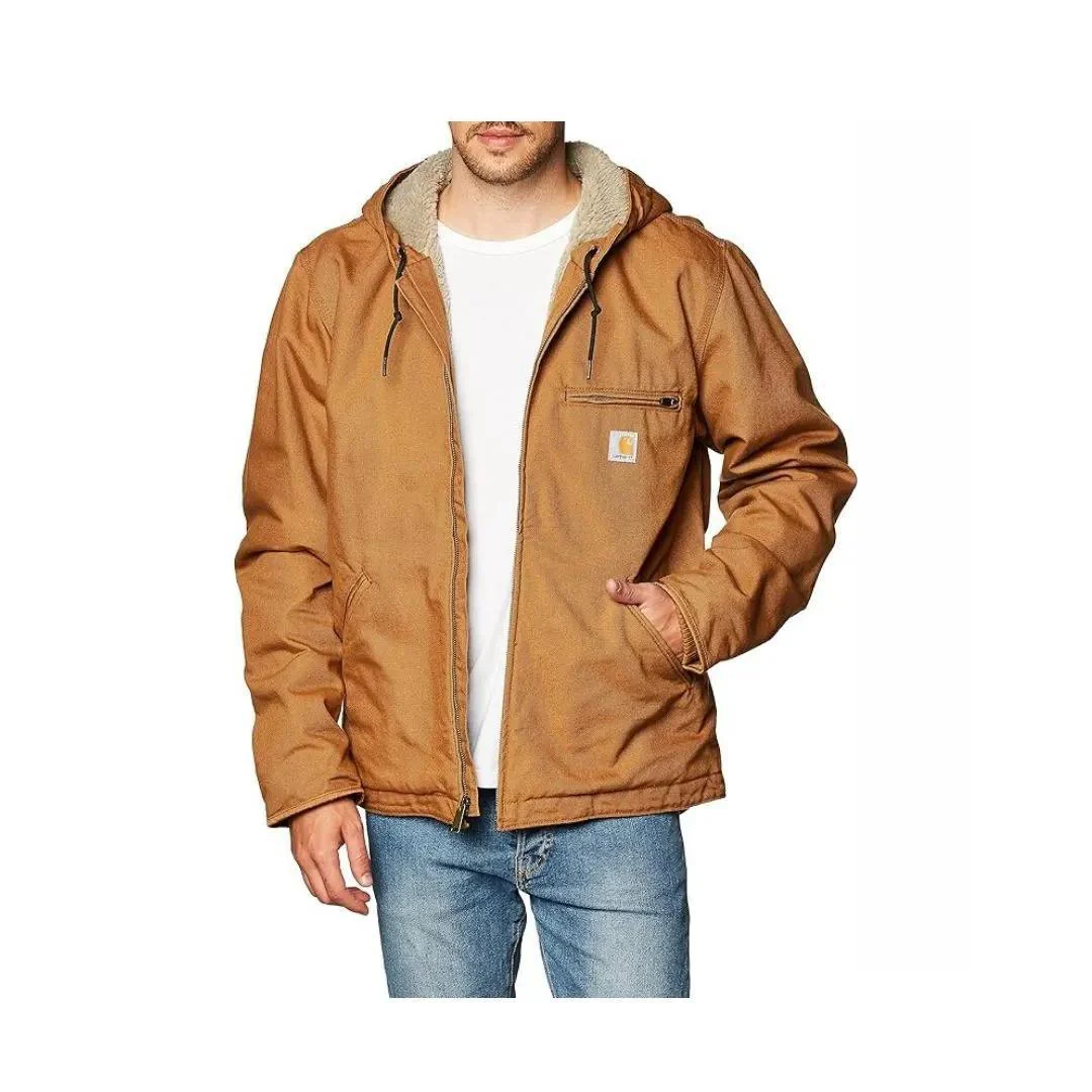 Carhartt Men’s Relaxed Fit Washed Duck Sherpa-Lined Jacket - Image 13
