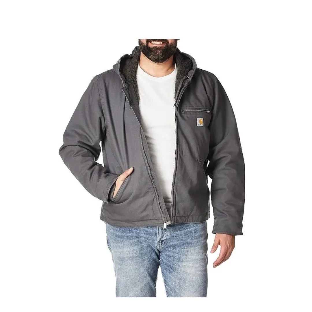 Carhartt Men’s Relaxed Fit Washed Duck Sherpa-Lined Jacket - Image 15