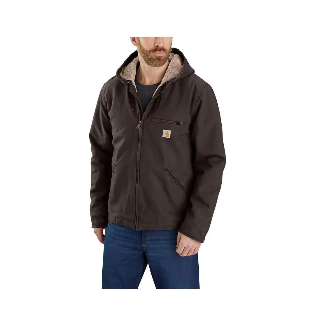 Carhartt Men’s Relaxed Fit Washed Duck Sherpa-Lined Jacket - Image 26
