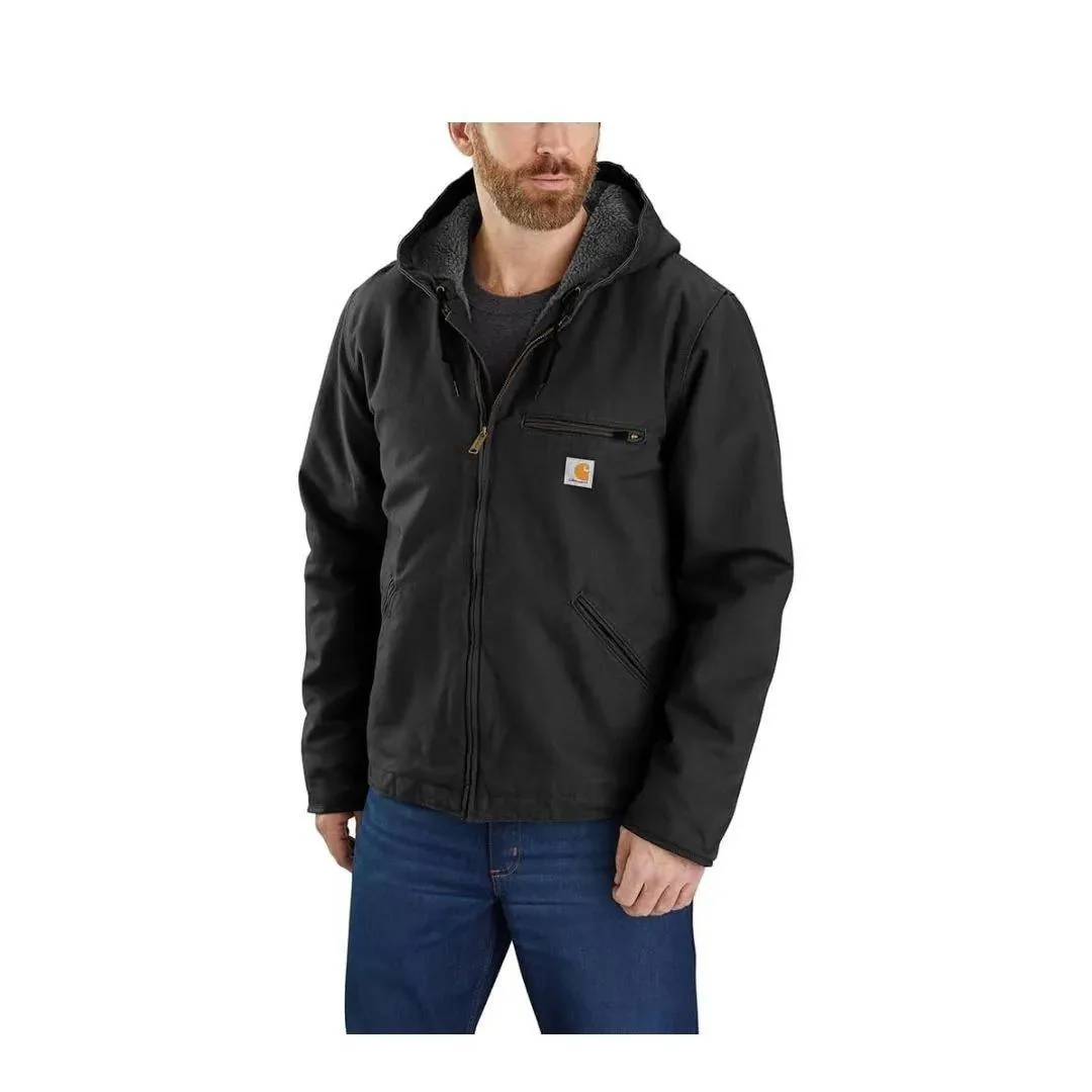Carhartt Men’s Relaxed Fit Washed Duck Sherpa-Lined Jacket - Image 28