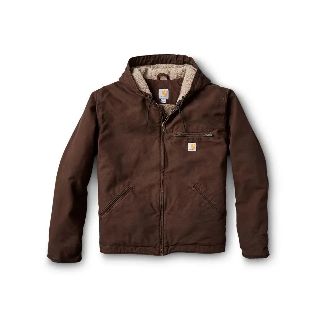 Carhartt Men’s Relaxed Fit Washed Duck Sherpa-Lined Jacket - Image 5
