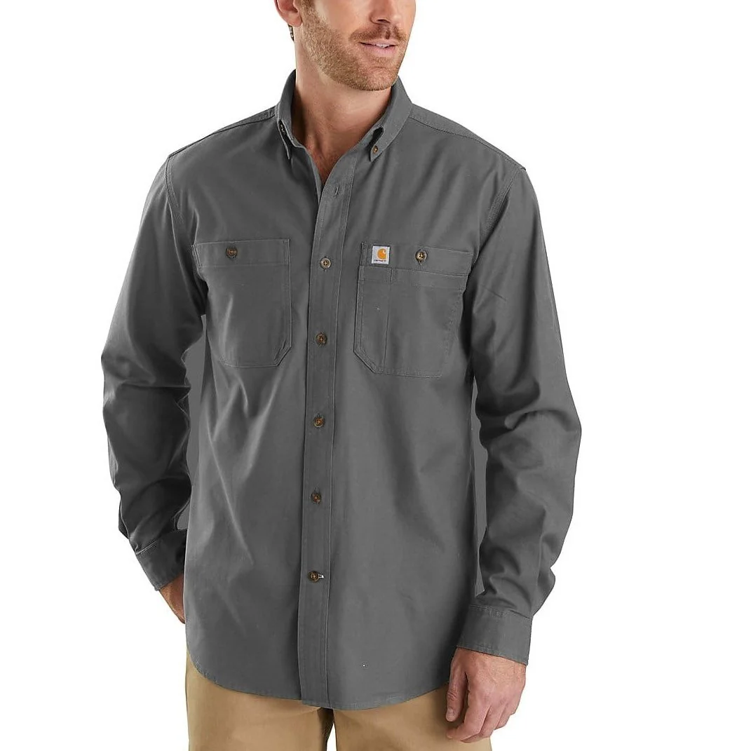 Carhartt Men’s Rugged Flex Relax Fit Midweight Canvas Long-Sleeve Shirt