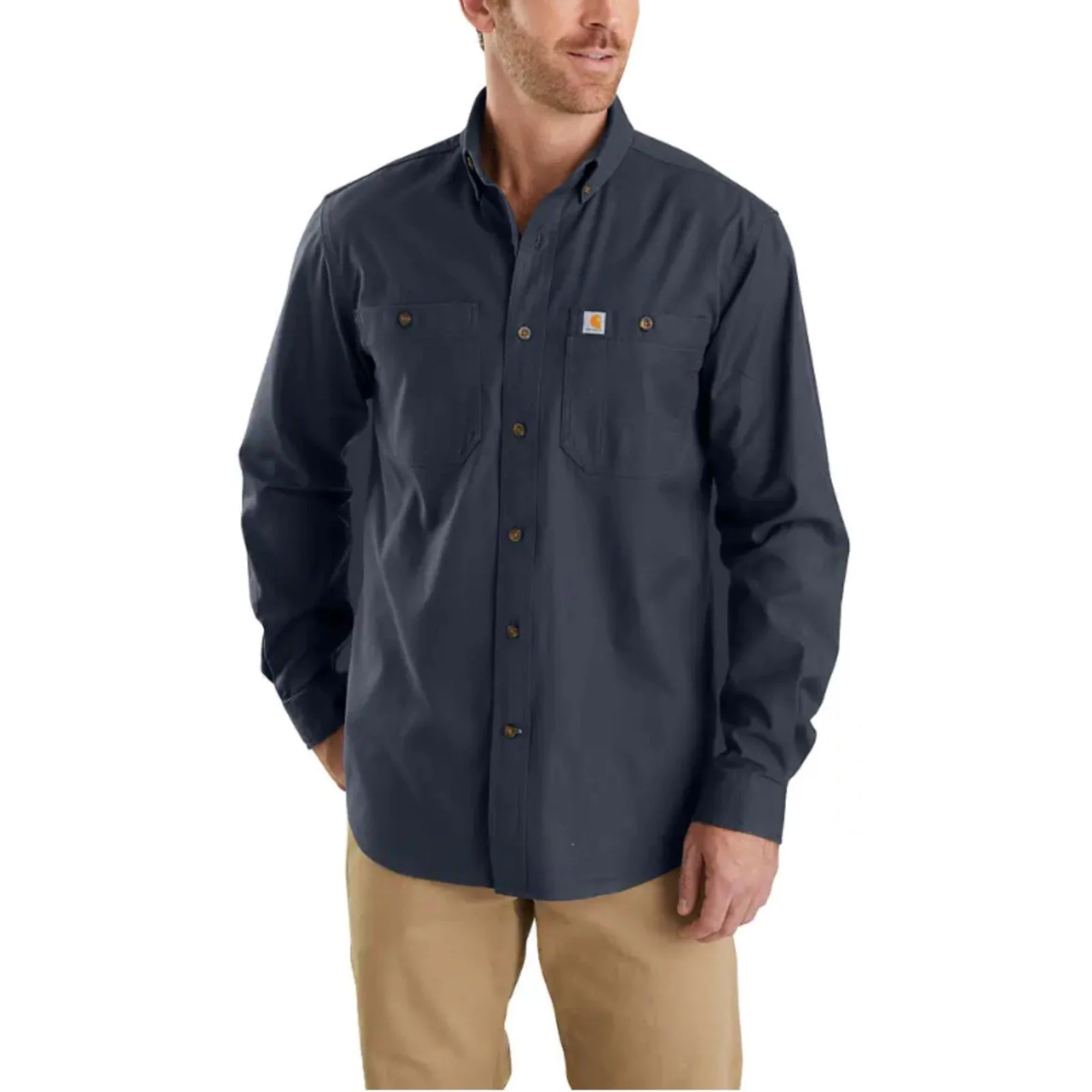 Carhartt Men’s Rugged Flex Relax Fit Midweight Canvas Long-Sleeve Shirt - Image 6