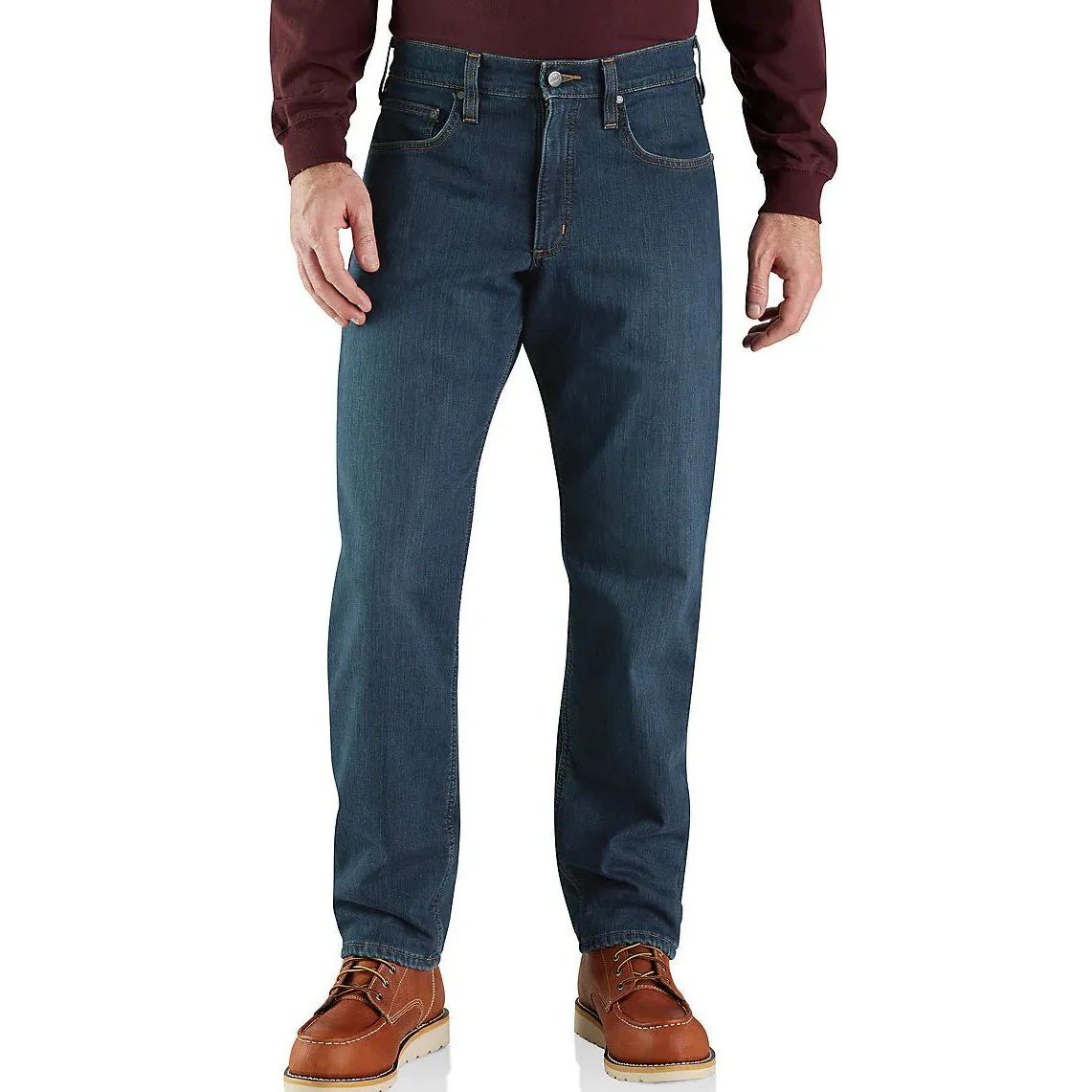 Carhartt Men’s Rugged Flex Relaxed Fit Fleece Lined 5 Pocket Jean - Image 2