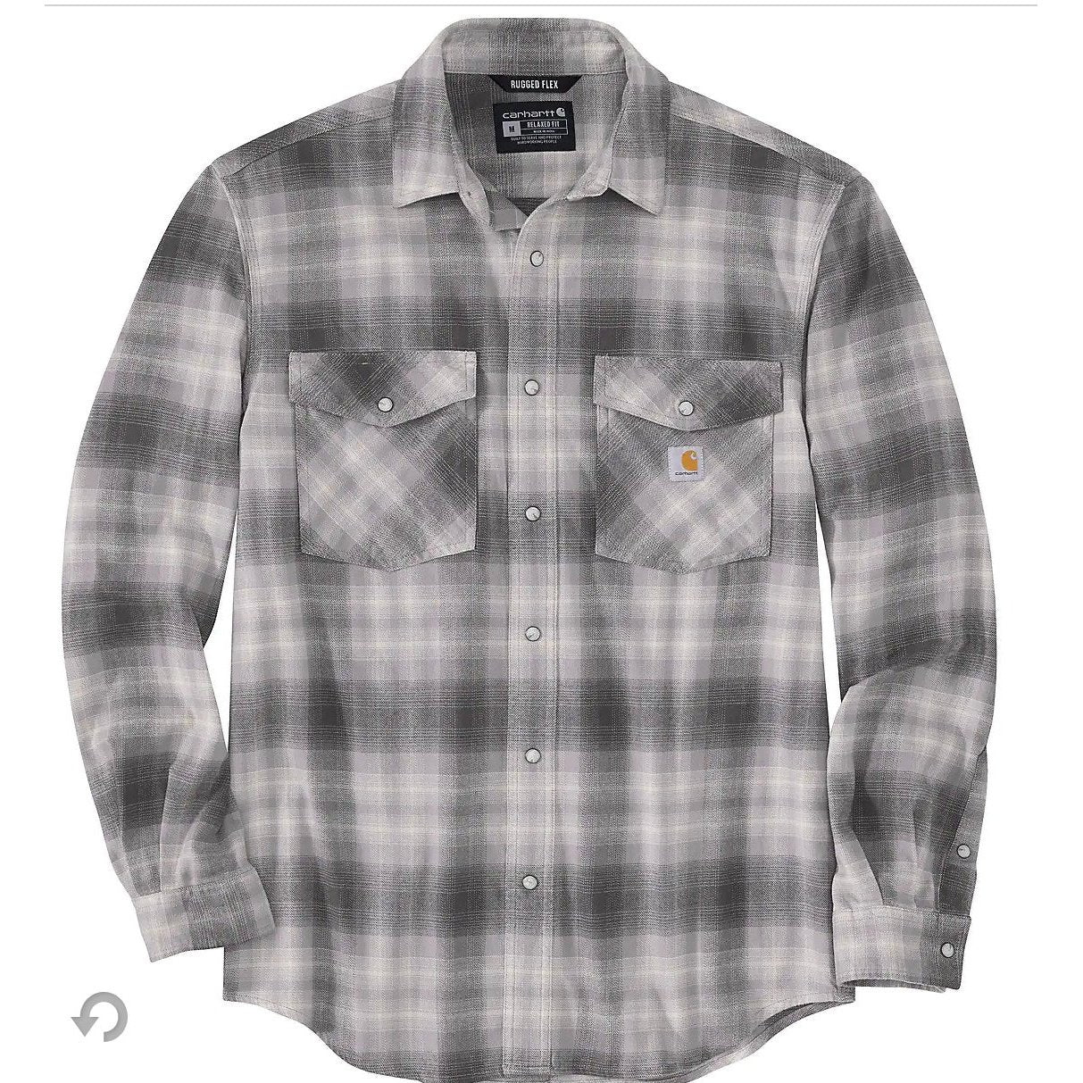 Carhartt Men’s Shirt Long-Sleeve Flannel Rugged Flex, Relaxed Fit Midweight Snaps - Image 2