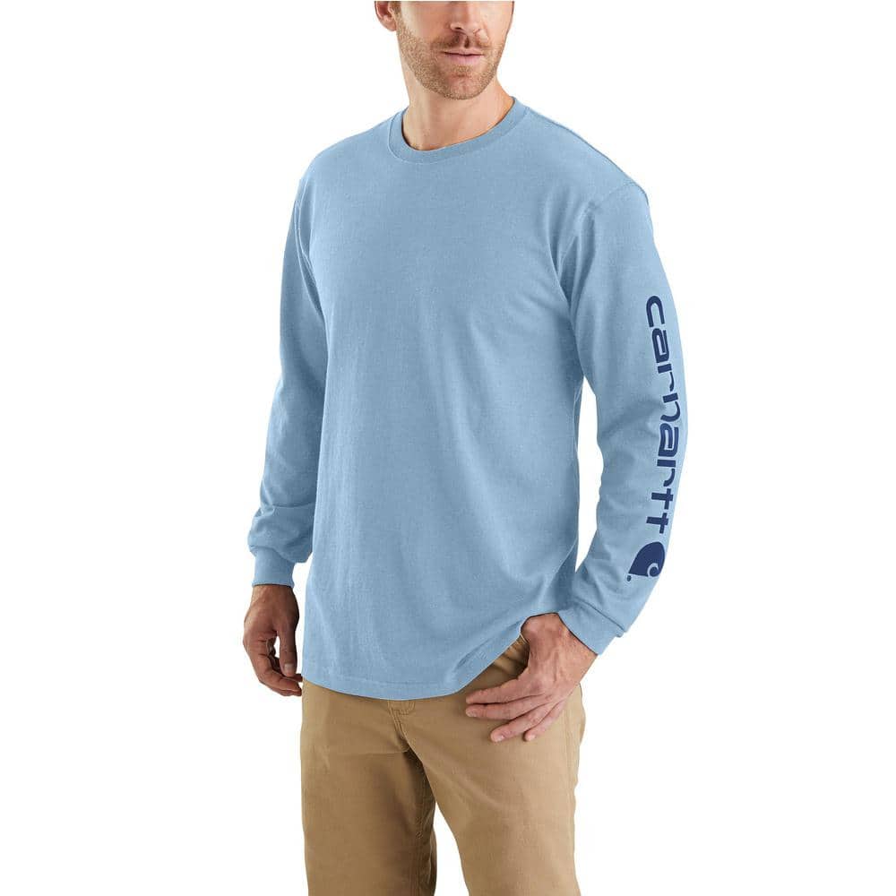 Carhartt Men’s Shirt Loose Fit Long Sleeve T-Shirt Logo - Image 3