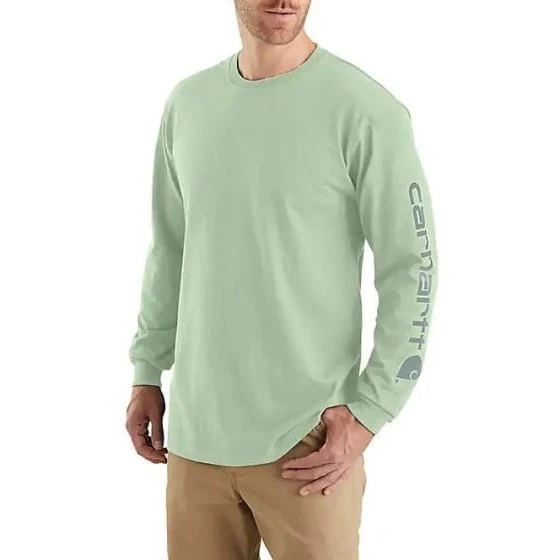 Carhartt Men’s Shirt Loose Fit Long Sleeve T-Shirt Logo - Image 6