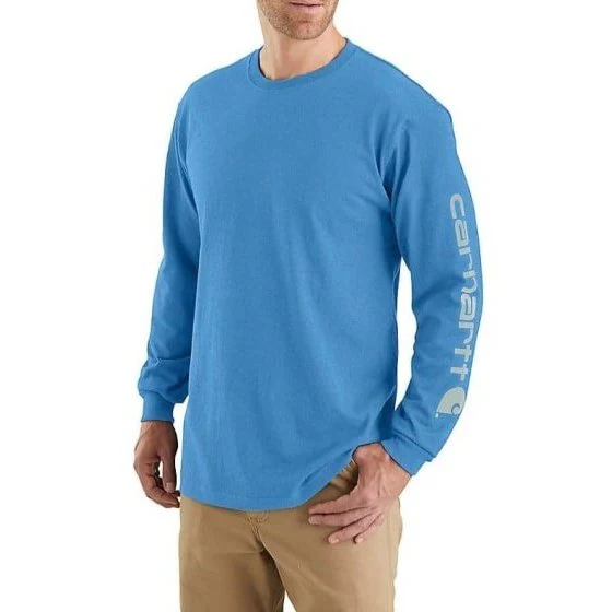 Carhartt Men’s Shirt Loose Fit Long Sleeve T-Shirt Logo - Image 7