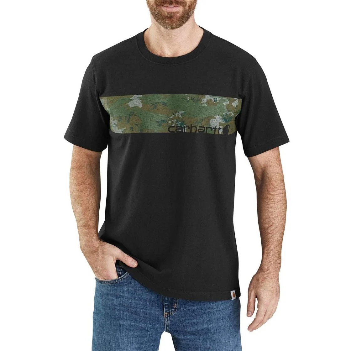 Carhartt Men’s T-Shirt Heavyweight Camo Logo