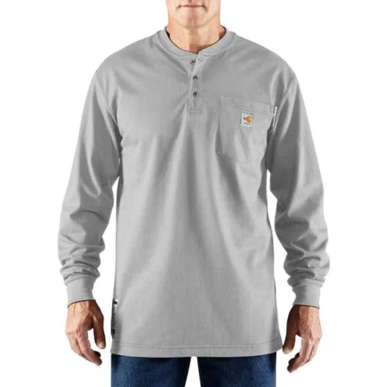 Carhartt Men’s Shirt Flame Resistant Long Sleeve Henley