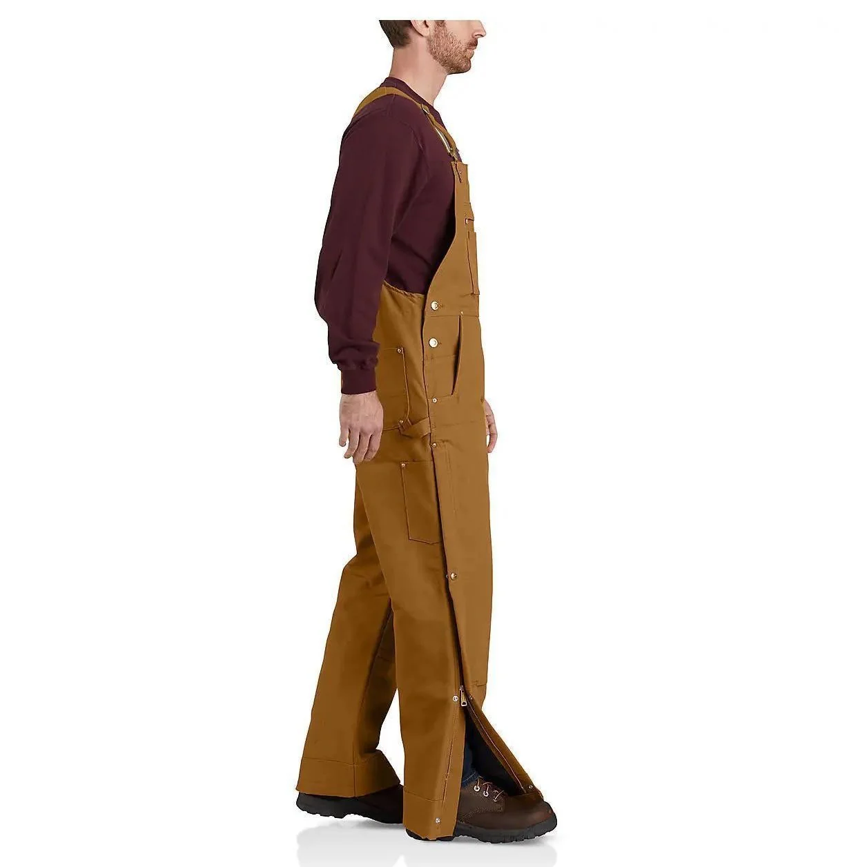 Carhartt Men's Loose Fit Firm Duck Insulated Bib-Overall 2 Warmer Rating 104393 - Image 3