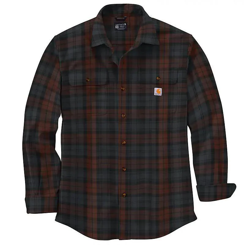 Carhartt Men's Loose Fit Heavyweight Flannel Long-Sleeve Plaid Shirt - Image 2