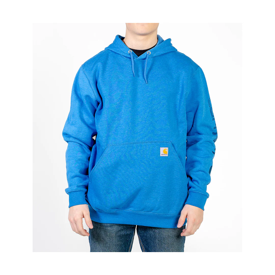 Carhartt Men's Loose Fit Midweight Logo Sleeve Graphic Hoodie - Image 2