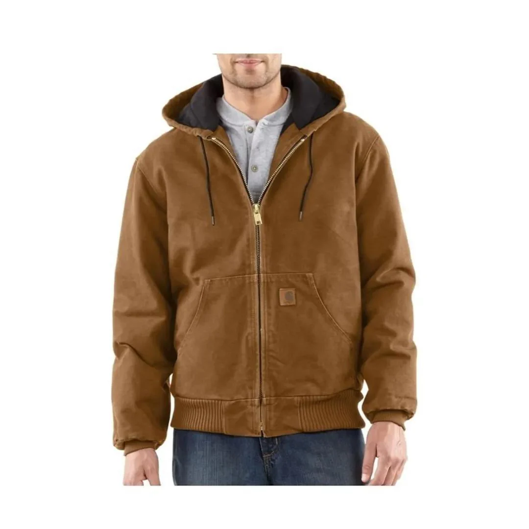 Carhartt Men's Quilted Flannel-Lined Sandstone Active Jacket - Image 4