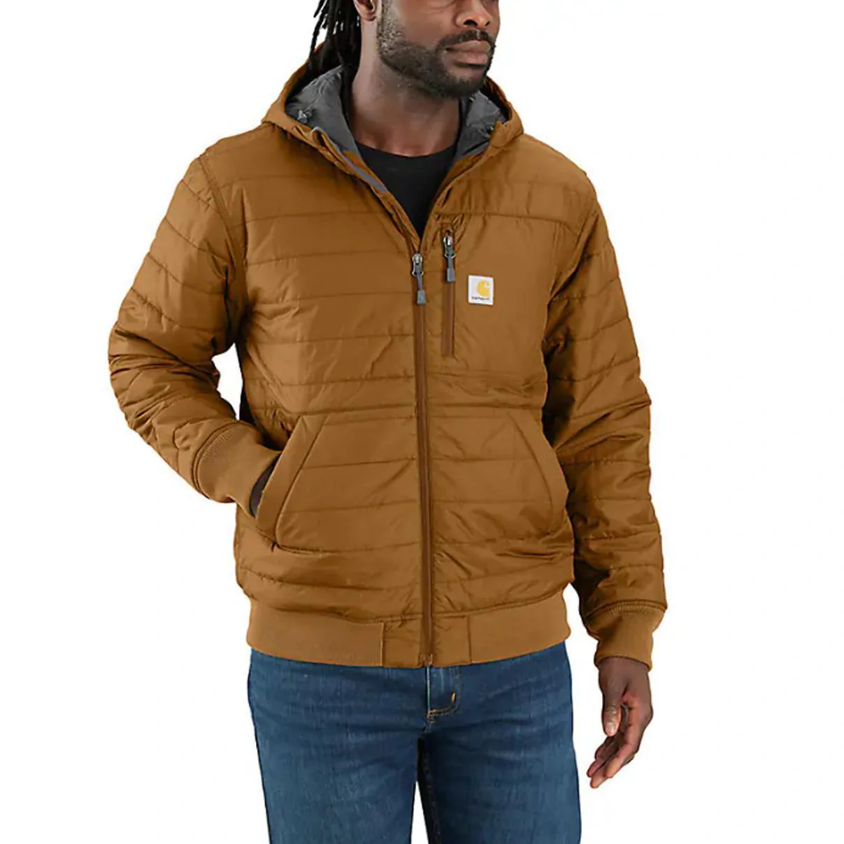 Carhartt Men's Rain Defender® Relaxed Fit Lightweight Insulated Hooded Jacket