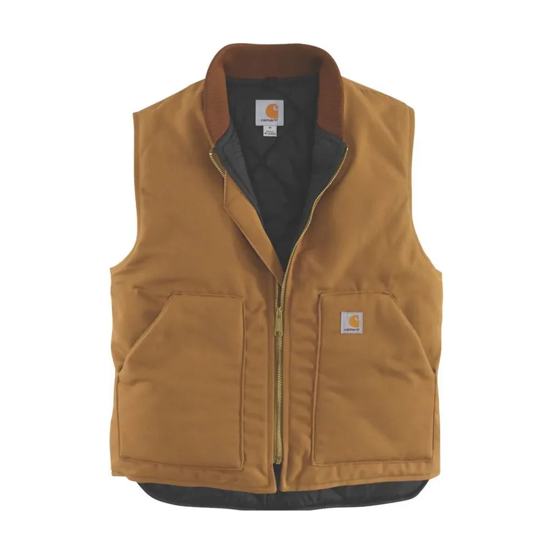 Carhartt Men's Relaxed Fit Firm Duck Insulated Rib Collar Vest